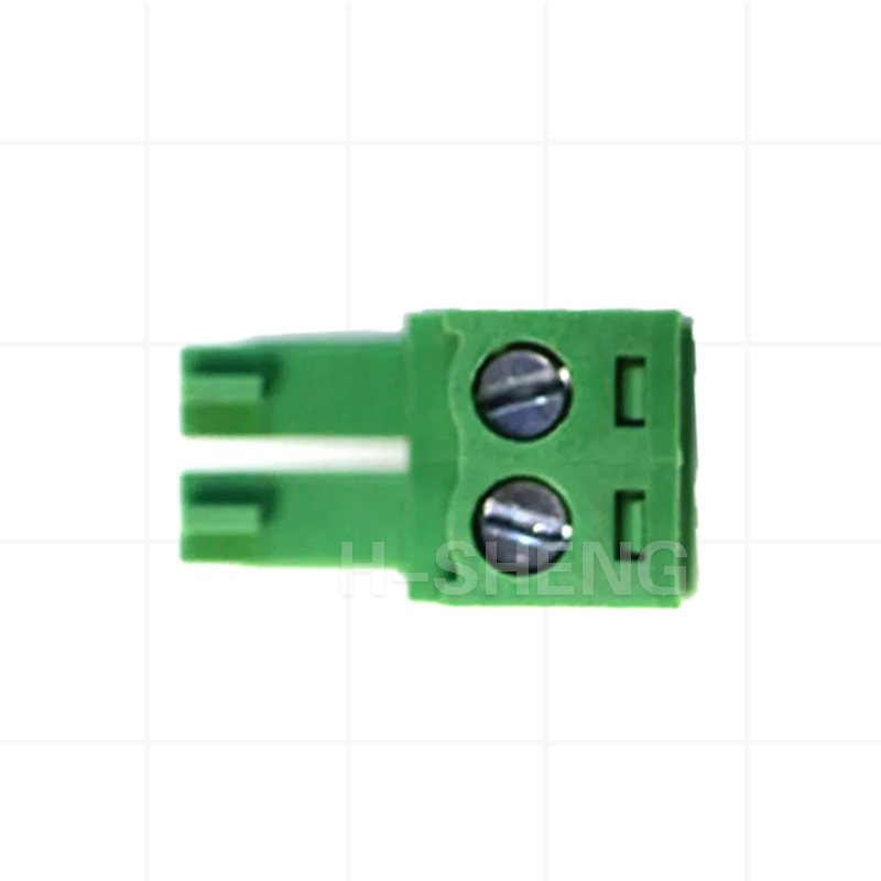 H-SHENG 15EDGK-3.81-02P Bendable Pin Screw Terminal Block Connector Pluggable, Green Terminal Block Connector